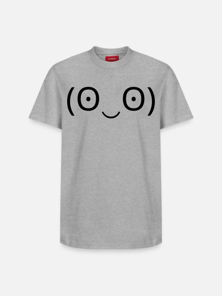 Émoticône stupéfait (ʘ‿ʘ) grands yeux - T-shirt unisexe décontracté en coton Supima – de SPREAD - blanc