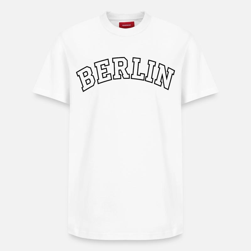 Contour de l’arc de Berlin - T-shirt unisexe décontracté en coton Supima – de SPREAD - blanc