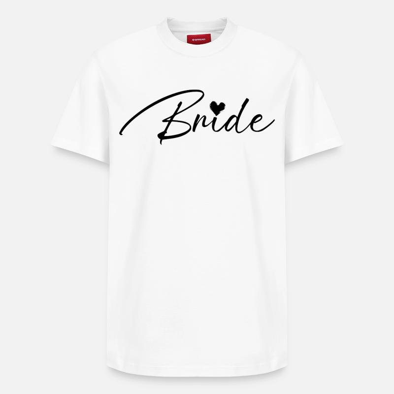 Mariée - T-shirt unisexe décontracté en coton Supima – de SPREAD - blanc