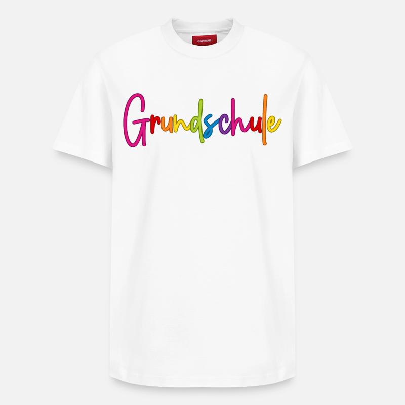 Grundschule - Relaxed Unisex Supima Cotton T-Shirt – von SPREAD - Weiß