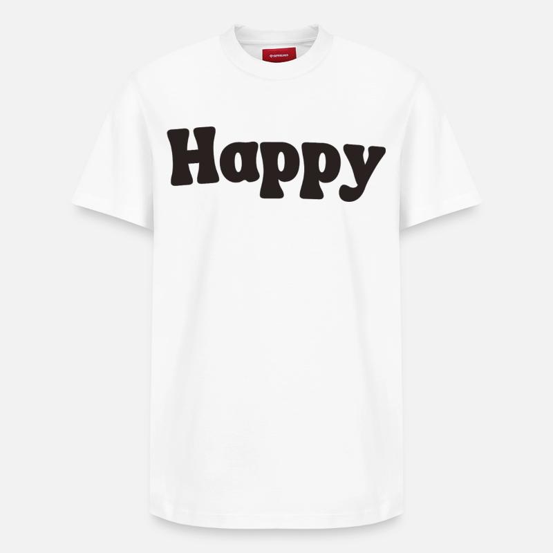 Content - T-shirt unisexe décontracté en coton Supima – de SPREAD - blanc