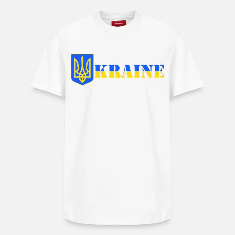 Ukraine - T-shirt unisexe décontracté en coton Supima – de SPREAD - blanc