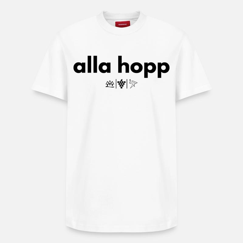 alla hopp - T-shirt unisexe décontracté en coton Supima – de SPREAD - blanc