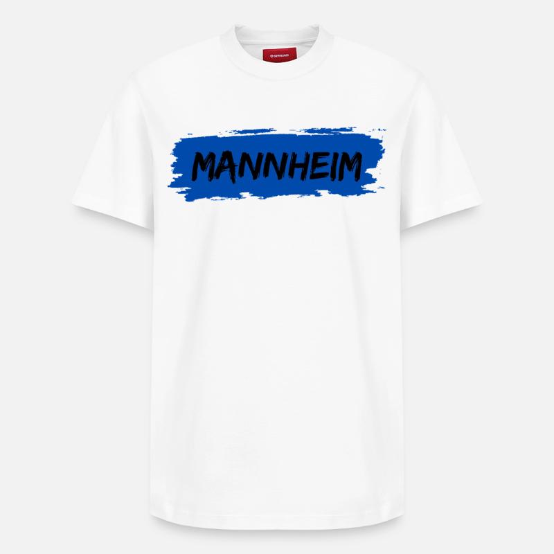 Mannheim - Relaxed Unisex Supima Cotton T-Shirt – von SPREAD - Weiß