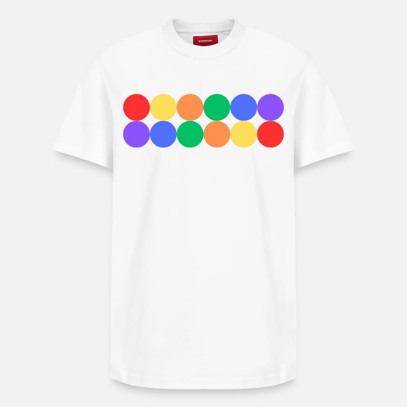 Rainbow Pride - Relaxed Unisex Supima Cotton T-Shirt – von SPREAD - Weiß