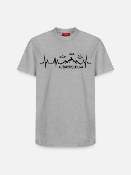 Alpenüberquerung Herzschlag - Relaxed Unisex Supima Cotton T-Shirt – von SPREAD - Weiß