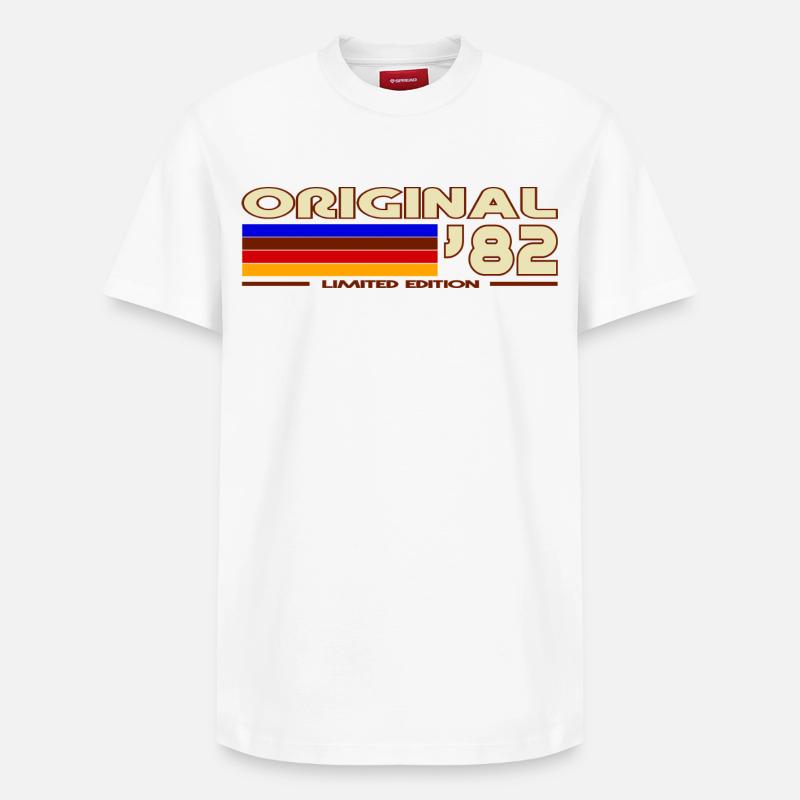 1982 - T-shirt unisexe décontracté en coton Supima – de SPREAD - blanc