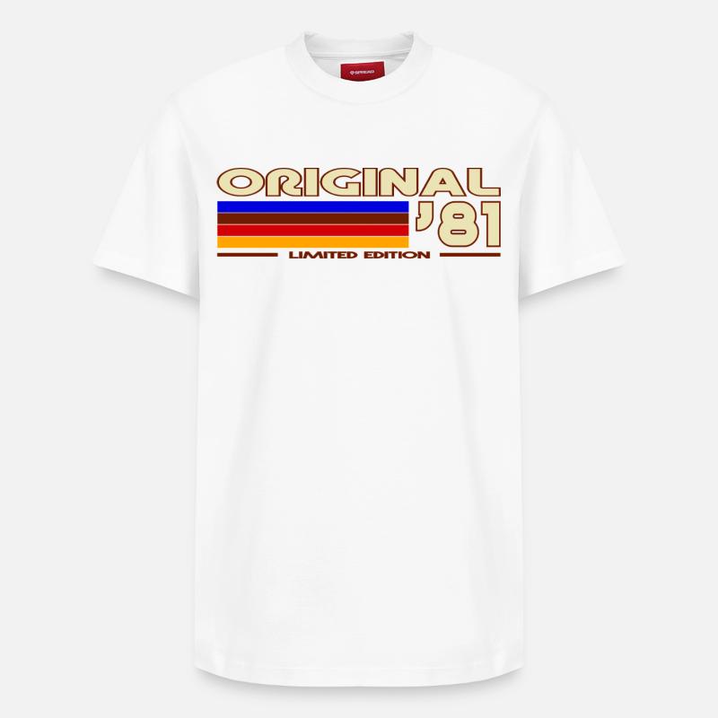 1981 - T-shirt unisexe décontracté en coton Supima – de SPREAD - blanc