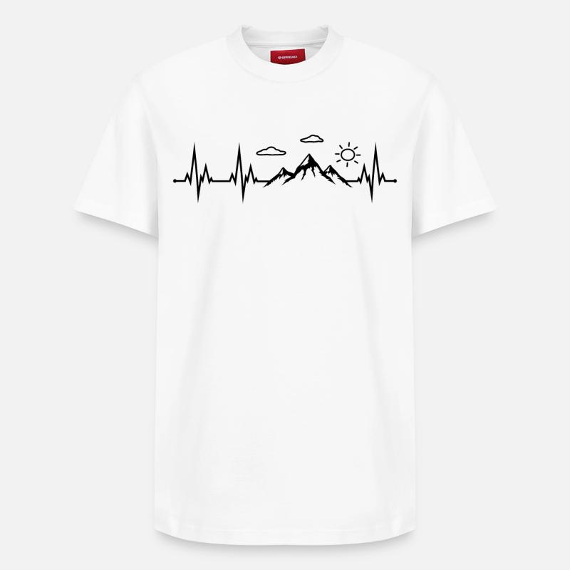 Randonnée - T-shirt unisexe décontracté en coton Supima – de SPREAD - blanc