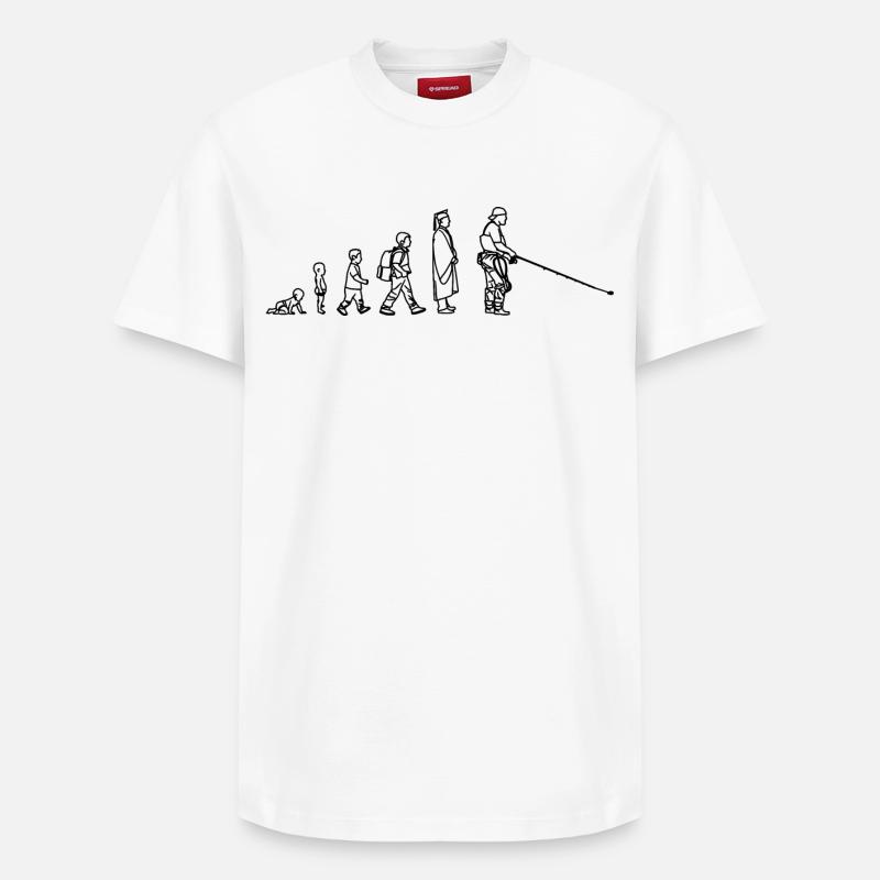 Évolution de Fischer - T-shirt unisexe décontracté en coton Supima – de SPREAD - blanc