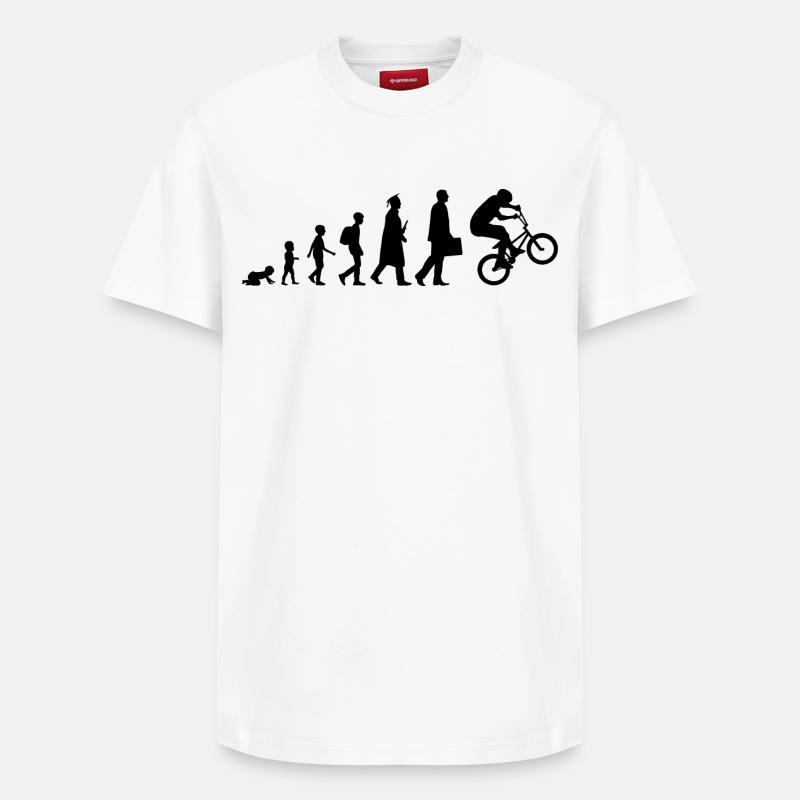 Entwicklung des BMX - Relaxed Unisex Supima Cotton T-Shirt – von SPREAD - Weiß
