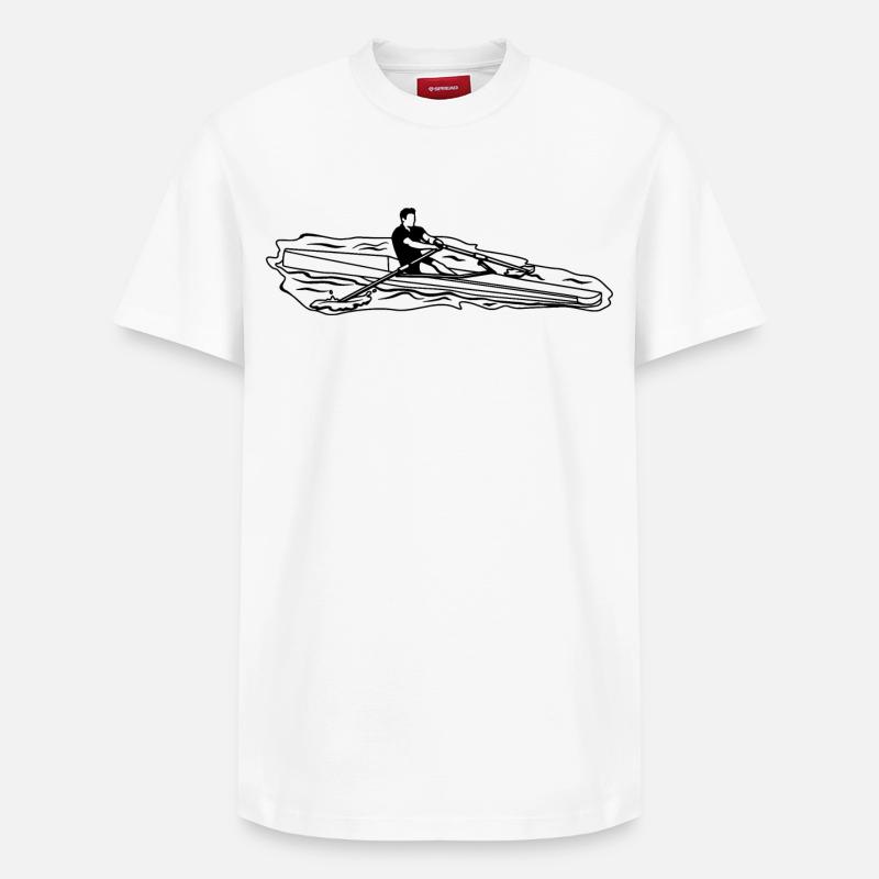 Ruderer - Relaxed Unisex Supima Cotton T-Shirt – von SPREAD - Weiß