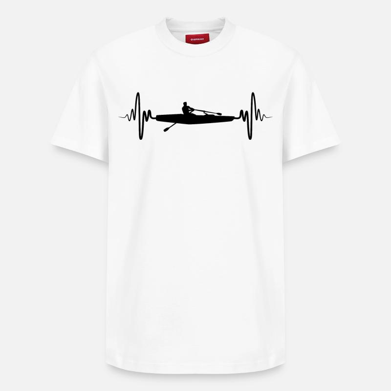 Rowing Sculling - Relaxed Unisex Supima Cotton T-Shirt – by SPREAD - white
