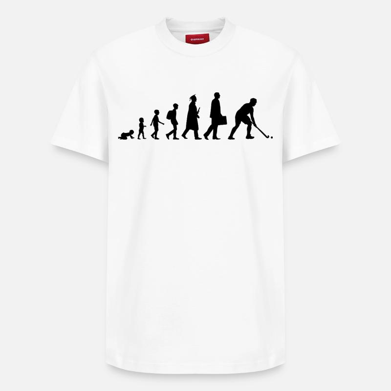 Entwicklung des Feldhockeys - Relaxed Unisex Supima Cotton T-Shirt – von SPREAD - Weiß