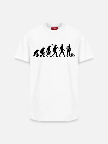 Evolution - Gardener - Garden - Gardening - Relaxed Unisex Supima Cotton T-Shirt – by SPREAD - white