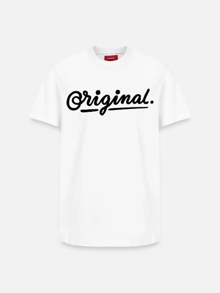 original - T-shirt unisexe décontracté en coton Supima – de SPREAD - blanc