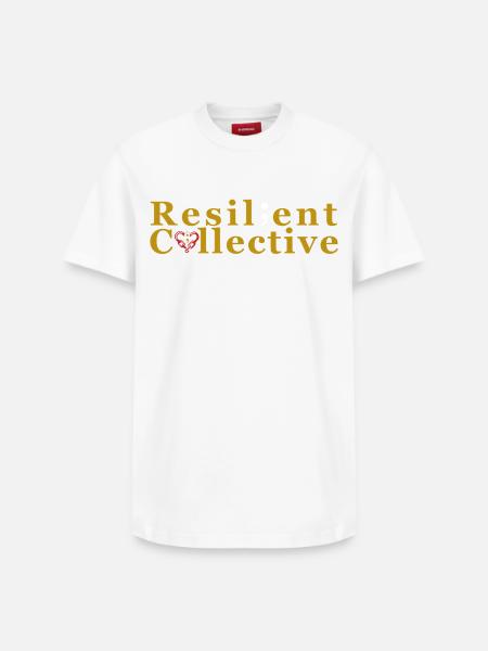 Resilient Collective Logo - Relaxed Unisex Supima Cotton T-Shirt – by SPREAD - white