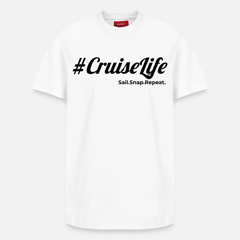 #CruiseLife - Relaxed Unisex Supima Cotton T-Shirt – von SPREAD - Weiß