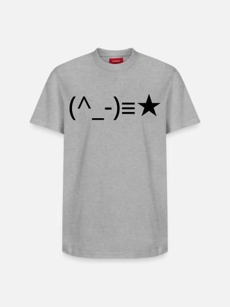 Winking emote (^_-) ≡ ★ wink - Relaxed Unisex Supima Cotton T-Shirt – by SPREAD - white