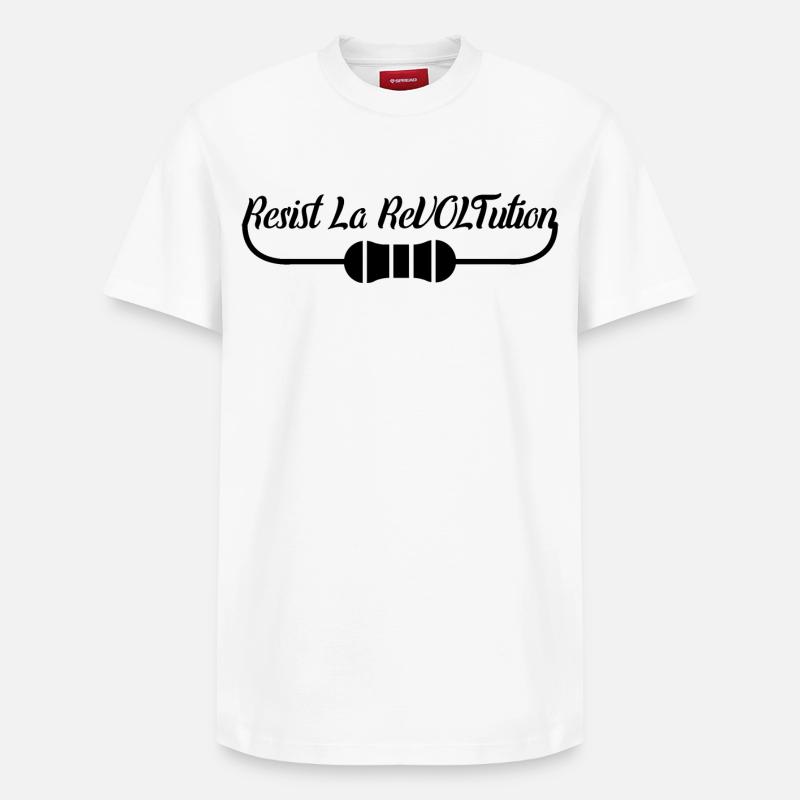 Blague d’électricien - T-shirt unisexe décontracté en coton Supima – de SPREAD - blanc