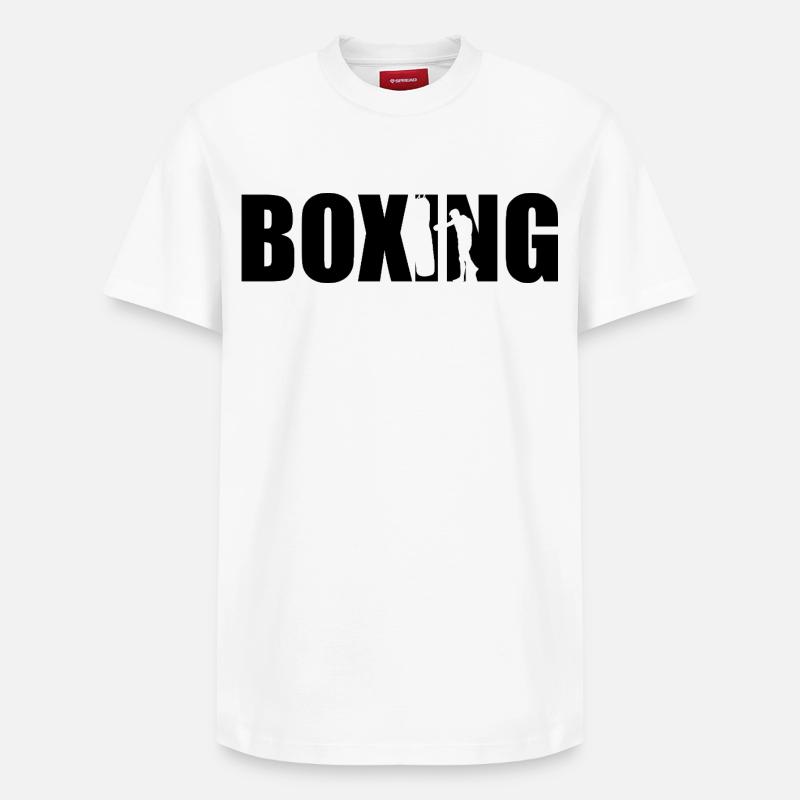 Boxen - Relaxed Unisex Supima Cotton T-Shirt – von SPREAD - Weiß