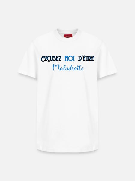 Excuse me for being clumsy - Relaxed Unisex Supima Cotton T-Shirt – by SPREAD - white