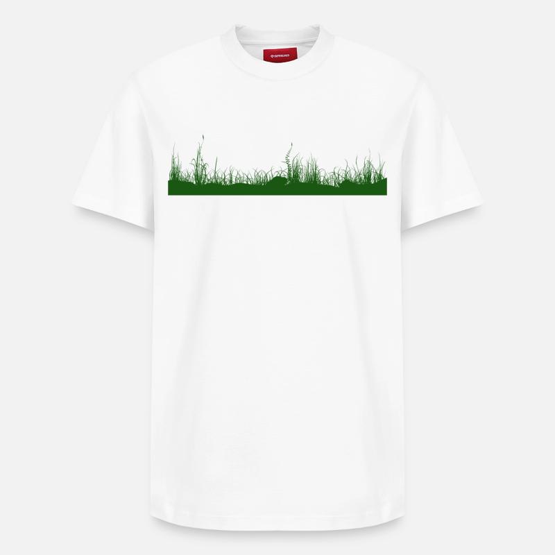 Gras Boden Wiese Graswiese - Relaxed Unisex Supima Cotton T-Shirt – von SPREAD - Weiß