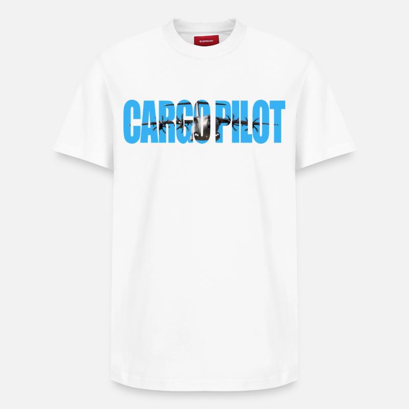 Pilote cargo A-400 - T-shirt unisexe décontracté en coton Supima – de SPREAD - blanc
