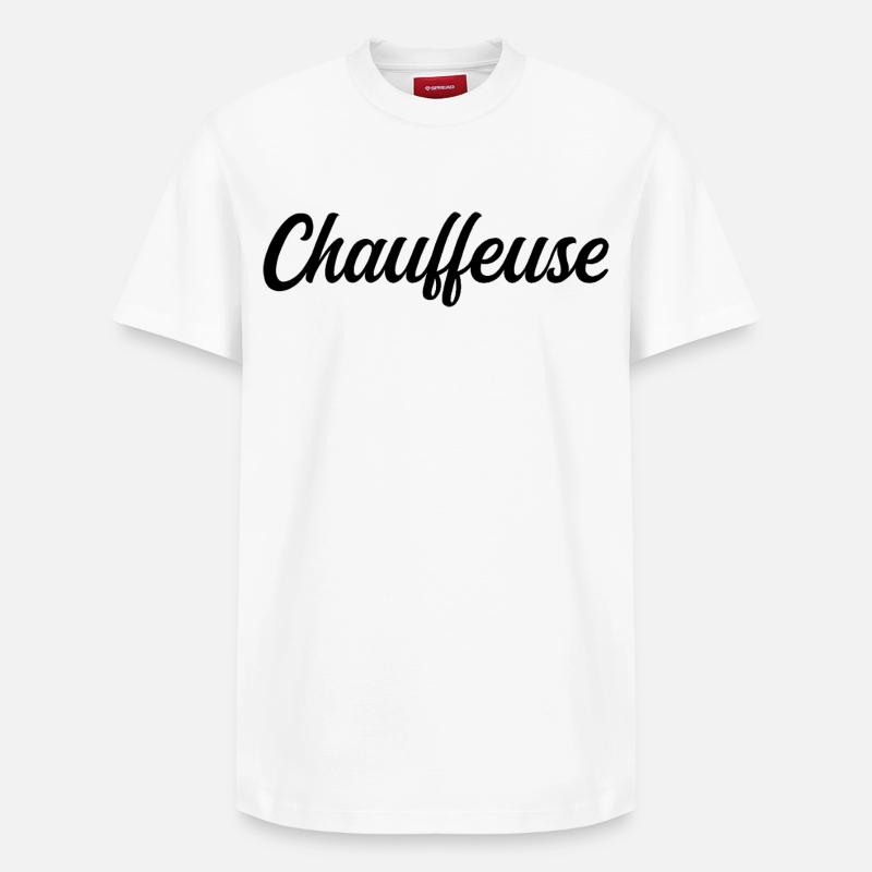 Chauffeuse Routière Professionnelle Conductrice Pr - T-shirt unisexe décontracté en coton Supima – de SPREAD - blanc
