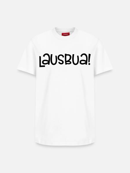Lausbua, lustige Bayern - Relaxed Unisex Supima Cotton T-Shirt – von SPREAD - Weiß