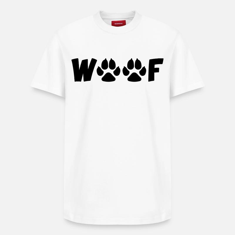 Chien qui aboie (noir) - T-shirt unisexe décontracté en coton Supima – de SPREAD - blanc