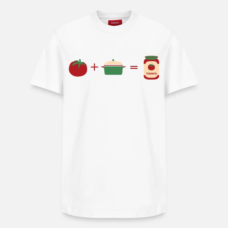 Tomatensauce - Relaxed Unisex Supima Cotton T-Shirt – von SPREAD - Weiß
