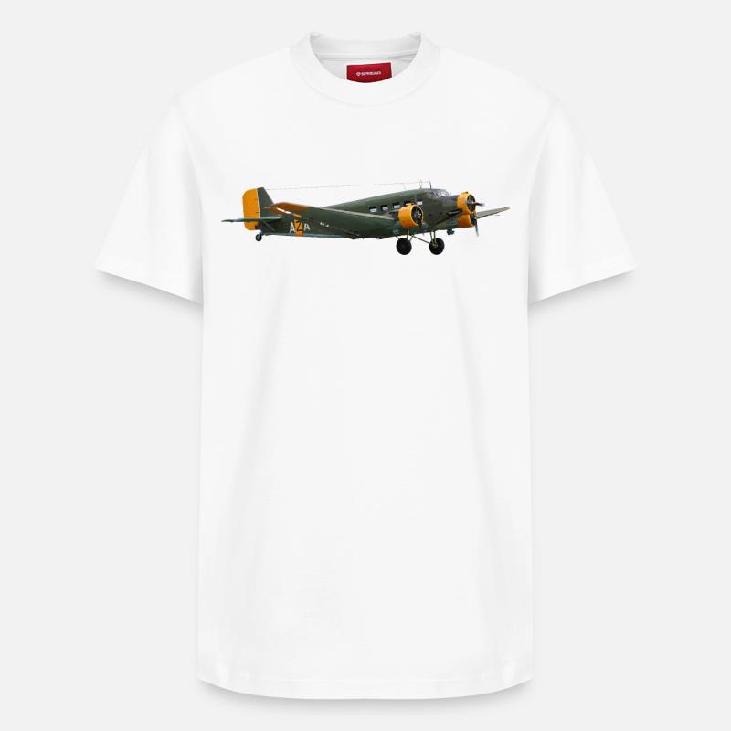 Ju 52 - Relaxed Unisex Supima Cotton T-Shirt – von SPREAD - Weiß