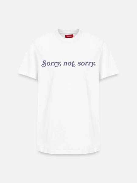 Désolé, pas désolé – Effronté et direct - T-shirt unisexe décontracté en coton Supima – de SPREAD - blanc