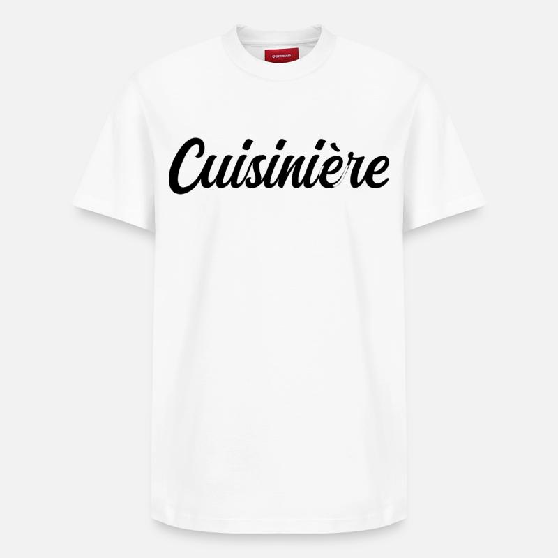 Cuisinière Cheffe Cuisine Gastronomie Professionne - T-shirt unisexe décontracté en coton Supima – de SPREAD - blanc