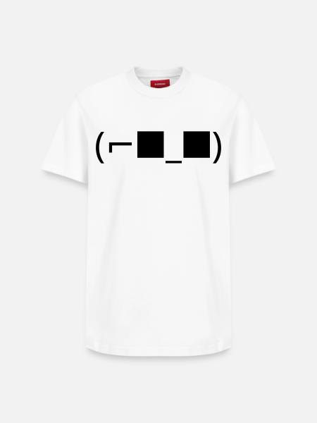 Lunettes de soleil Émoticon (⌐■_■) Accepte - T-shirt unisexe décontracté en coton Supima – de SPREAD - blanc