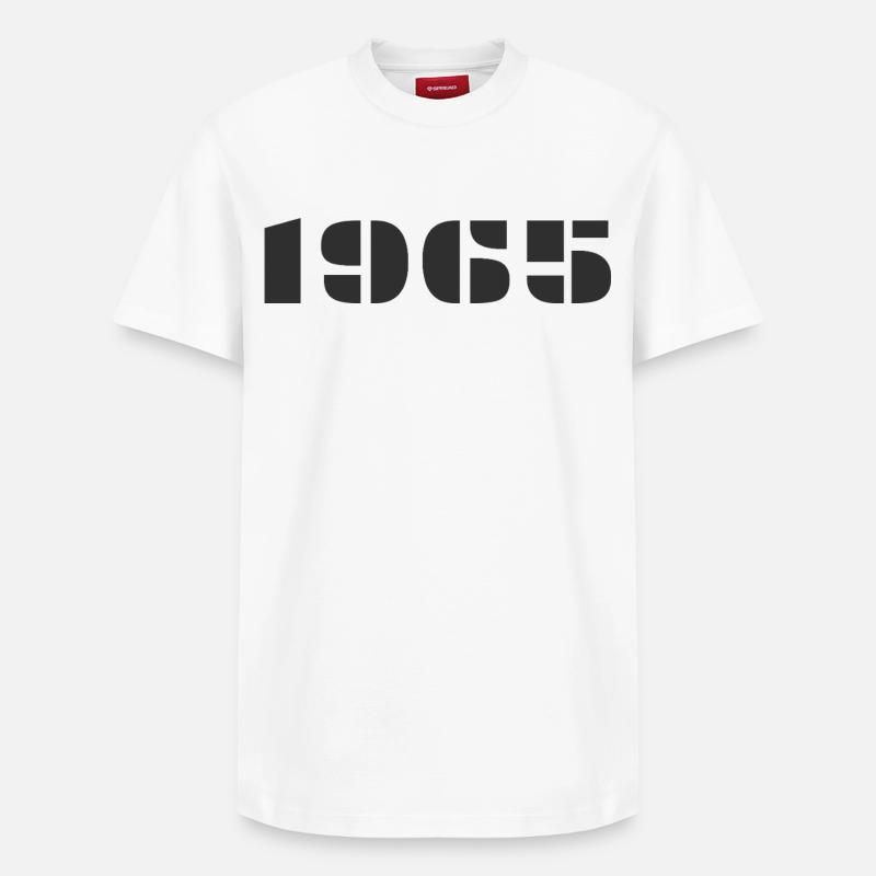 1965 - T-shirt unisexe décontracté en coton Supima – de SPREAD - blanc