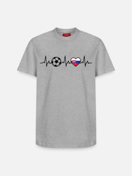 Slowakei Fußball Herzschlag Slowakei - Relaxed Unisex Supima Cotton T-Shirt – von SPREAD - Weiß