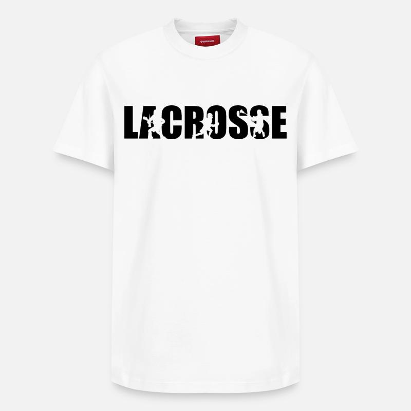 Lacrosse - Relaxed Unisex Supima Cotton T-Shirt – von SPREAD - Weiß
