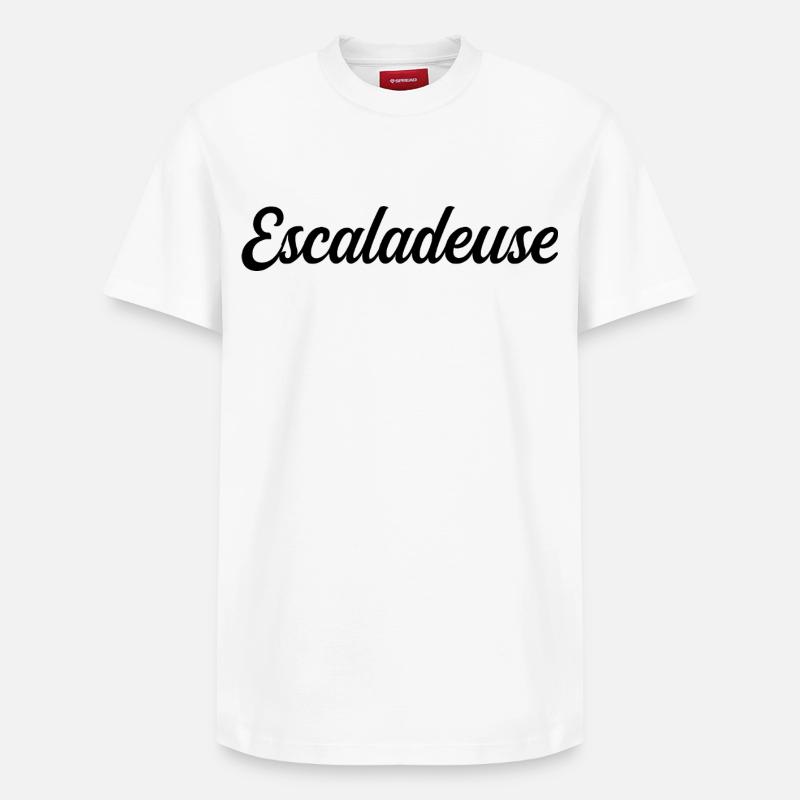 Escaladeuse - T-shirt unisexe décontracté en coton Supima – de SPREAD - blanc