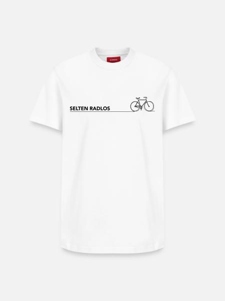 radfahren spruch motivation fahrrad selten radlos - Relaxed Unisex Supima Cotton T-Shirt – von SPREAD - Weiß