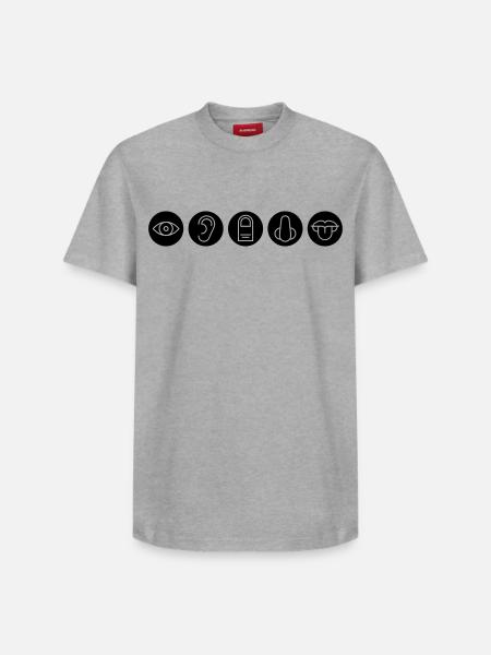 Five senses, sense organs - Relaxed Unisex Supima Cotton T-Shirt – by SPREAD - white