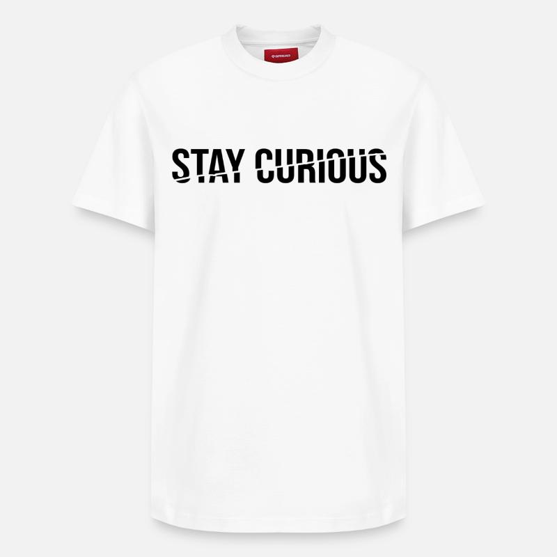 stay curious - Relaxed Unisex Supima Cotton T-Shirt – von SPREAD - Weiß