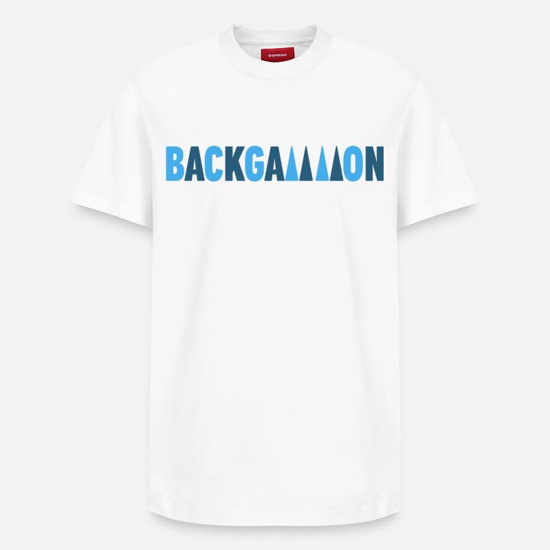 Backgammon - Relaxed Unisex Supima Cotton T-Shirt – von SPREAD - Weiß