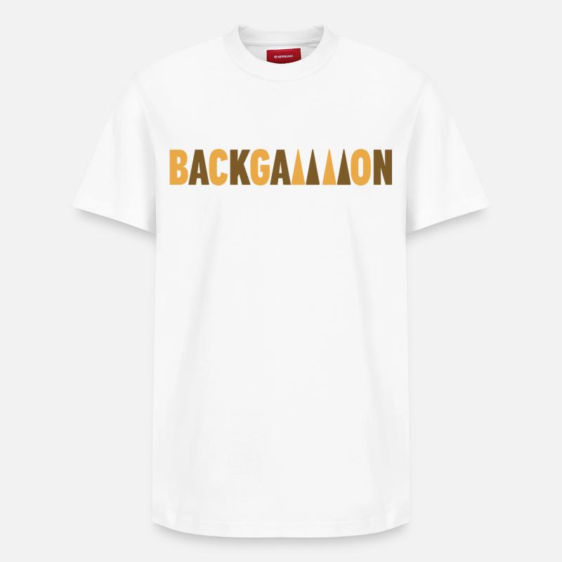 Backgammon - Relaxed Unisex Supima Cotton T-Shirt – von SPREAD - Weiß