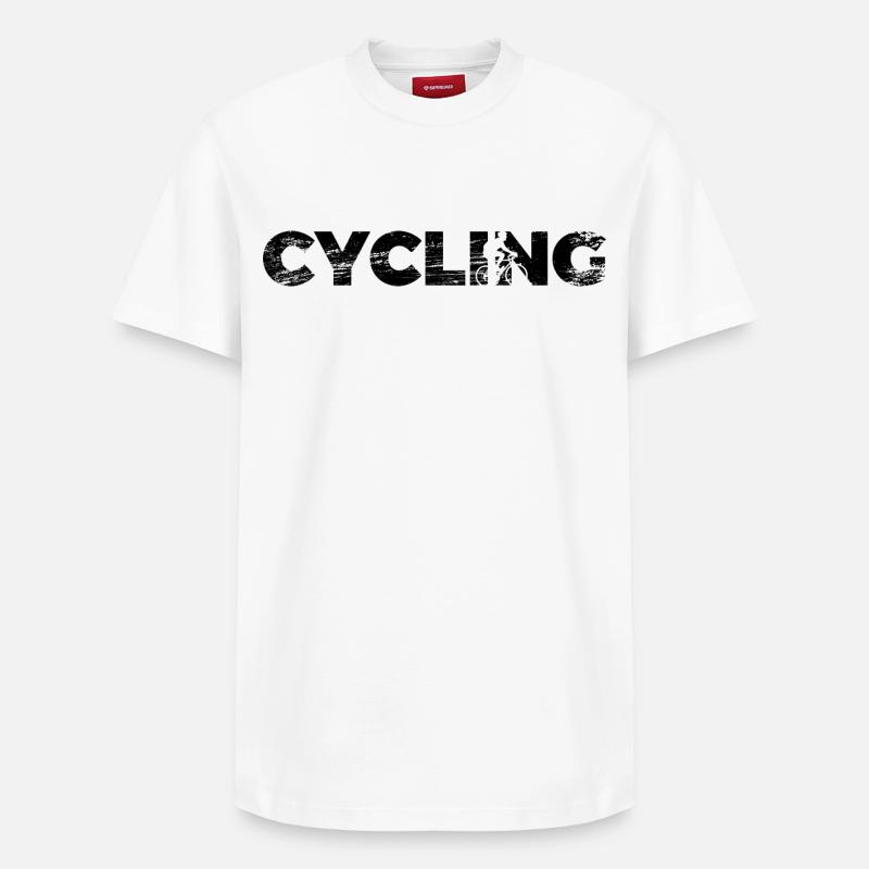 Cyclisme - T-shirt unisexe décontracté en coton Supima – de SPREAD - blanc