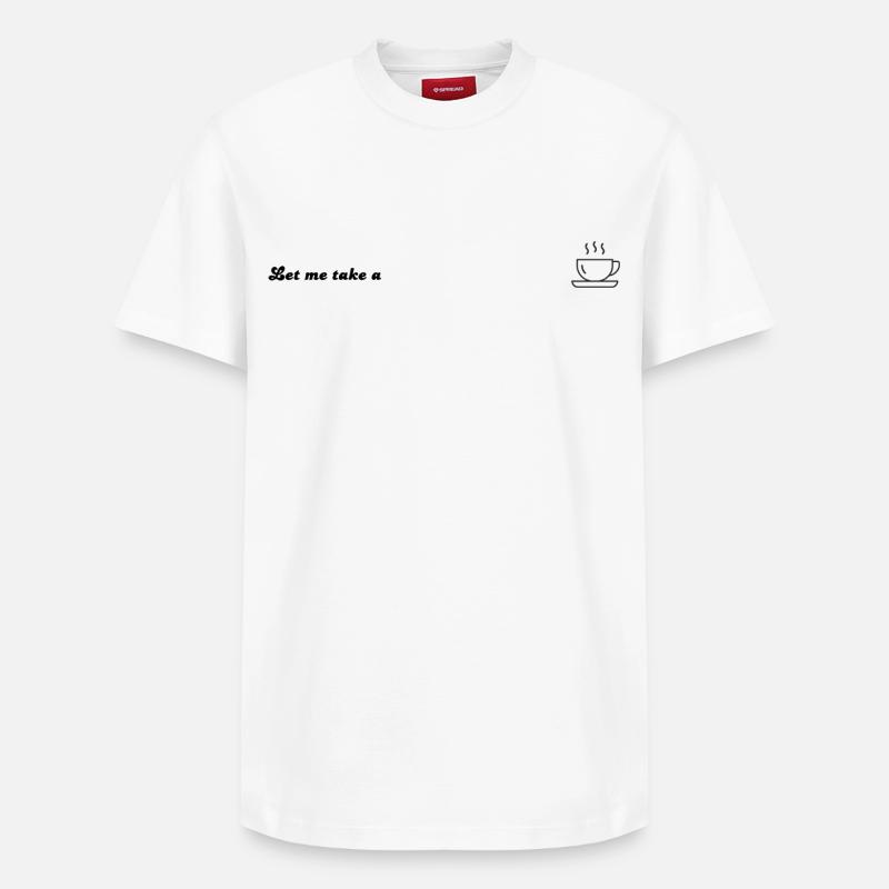 Coffee - Relaxed Unisex Supima Cotton T-Shirt – von SPREAD - Weiß