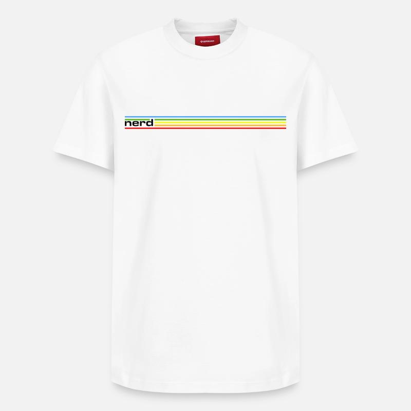 NERDY forever - nerd Rainbow - Relaxed Unisex Supima Cotton T-Shirt – von SPREAD - Weiß