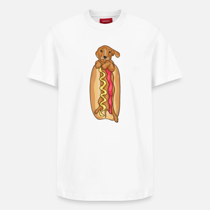 Wursthund - Relaxed Unisex Supima Cotton T-Shirt – von SPREAD - Weiß