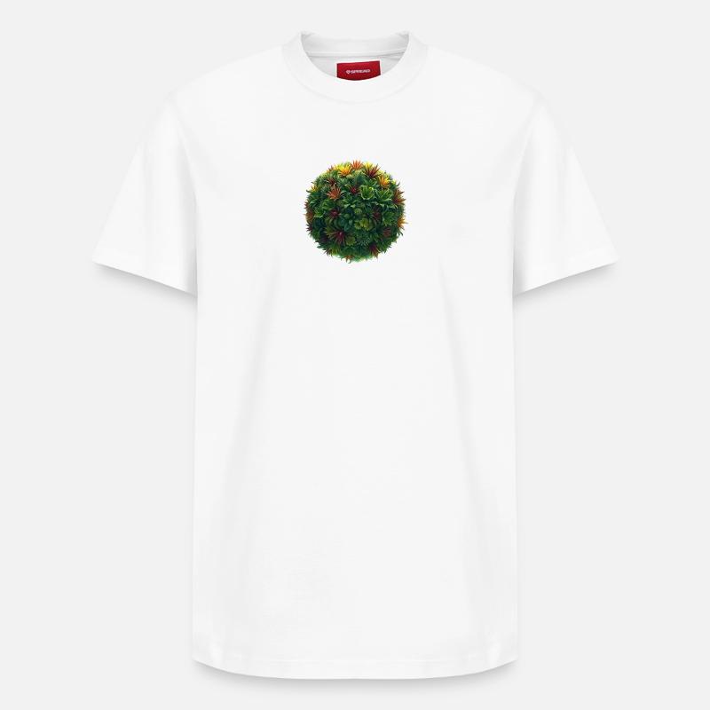 Boule de plantes tropicales - T-shirt unisexe décontracté en coton Supima – de SPREAD - blanc